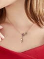 thumb 925 Sterling Silver Cubic Zirconia Pentagram Cute Necklace 1