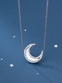 thumb 925 Sterling Silver Shell Moon Minimalist Necklace 1