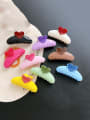 thumb Alloy Resin  Enamel Trend Heart  Multi Color Jaw Hair Claw 2