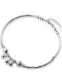 thumb 925 Sterling Silver Vintage Bell  Bead Anklet 0
