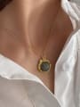 thumb 925 Sterling Silver Opal Geometric Vintage Necklace 1