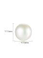 thumb 925 Sterling Silver Freshwater Pearl White Ball Minimalist Stud Earring 4