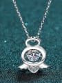 thumb Sterling Silver 0.5 CT Moissanite  Angel Dainty Pendant Necklace 0