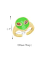 thumb Brass Enamel Alien Cute Band Ring 4