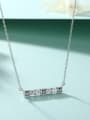 thumb 925 Sterling Silver Cubic Zirconia Geometric Necklace 2