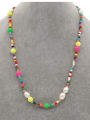 thumb Stainless steel Imitation Pearl Multi Color Bohemia Necklace 0