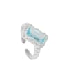 thumb 925 Sterling Silver  Geometric Cubic Zirconia Vintage Band Ring 2