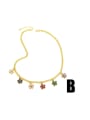 thumb Brass Cubic Zirconia Flower Trend Necklace 3