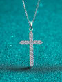 thumb 925 Sterling Silver Moissanite Cross Dainty Regligious Necklace 0