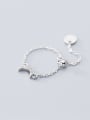thumb 925 Sterling Silver Cubic Zirconia  Moon Cute Band Ring 3