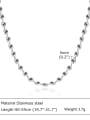 thumb Stainless steel  Minimalist Beaded Chain Necklace 3