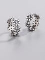 thumb 925 Sterling Silver Flower Vintage Clip Earring 2