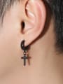 thumb Stainless steel Cross Minimalist Huggie Earring 1