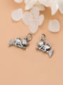thumb 925 Sterling Silver With Black Gun Plated Cute Mouse  Pendant Diy Accessories 2