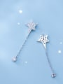 thumb 925 sterling silver cubic zirconia white star minimalist stud earring 1