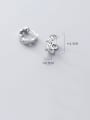 thumb 925 Sterling Silver Face Vintage Stud Earring 2