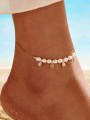 thumb 925 Sterling Silver Freshwater Pearl Water Drop Minimalist  Anklet 1