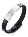 thumb Stainless steel Leather Geometric Minimalist Bracelet 0