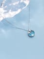 thumb 925 Sterling Silver Cubic Zirconia Blue Necklace 1