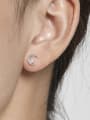 thumb 925 Sterling Silver Shell Geometric Minimalist Stud Earring 3