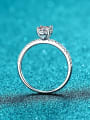 thumb 925 Sterling Silver Moissanite Oval Classic Band Ring 3