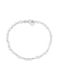 thumb 925 Sterling Silver Minimalist  Hollow Heart Chain Anklet 4