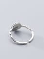 thumb 925 Sterling Silver Minimalist Smiley Free Size  Ring 1