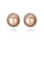 thumb 925 Sterling Silver Freshwater Pearl Multi Color Irregular Trend Stud Earring 0