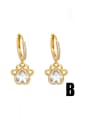 thumb Brass Imitation Pearl Bowknot Minimalist Huggie Earring 3