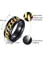 thumb Titanium Steel Geometric Chain Minimalist Band Ring 3