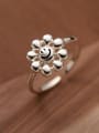 thumb 925 Sterling Silver Smiley Flower Cute Band Ring 0