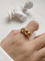 thumb 925 Sterling Silver Golden Industrial Wind Ring 1