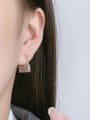 thumb 925 Sterling Silver Cubic Zirconia Star Locket Minimalist Huggie Earring 1