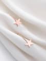 thumb 925 Sterling Silver With  Minimalist Smooth Star Hook Earrings 1