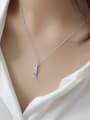 thumb S925 pure silver simple bow candy Necklace 2