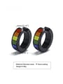 thumb Stainless steel Multi Color Enamel Geometric Minimalist Earring (Single-Only One) 3