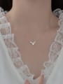 thumb 925 Sterling Silver Imitation Pearl Wing Minimalist Necklace 1