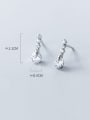thumb 925 Sterling Silver Cubic Zirconia Round Trend Stud Earring 3