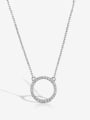 thumb 925 Sterling Silver Cubic Zirconia Minimalist Geometric  Earring Bracelet and Necklace Set 3