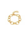thumb Stainless steel Hollow Geometric Chain Minimalist Link Bracelet 0