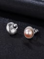 thumb 925 Sterling Silver Freshwater Pearl Multi Color Irregular Trend Stud Earring 3