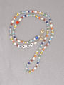 thumb Stainless steel Imitation Pearl Multi Color Letter Bohemia  Hand-woven Necklace 0