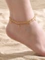 thumb Stainless steel  Cross Hip Hop Double Layer Chain  Anklet 1