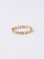 thumb Titanium With Imitation Gold Plated Simplistic Round Band Rings 3
