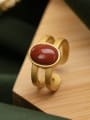 thumb 925 Sterling Silver Carnelian Geometric Vintage Stackable Ring 2