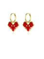 thumb 925 Sterling Silver With  Gold Plated Minimalist Heart Clip On Earrings 0