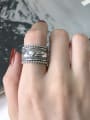thumb 925 Sterling Silver Multi layer twist   frica  Vintage Free Size Band Ring 1