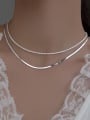thumb 925 Sterling Silver Snake Minimalist Necklace 2