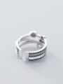 thumb 925 Sterling Silver    Retro Multilayer Fashion Horse Coin Stackable Ring 2