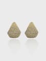 thumb 925 Sterling Silver Cubic Zirconia Triangle Dainty Stud Earring 0